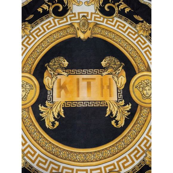 Kith x Versace Lion Tricot Crewneck Black Gold Logo Long Sleeve T-shirt Medium M - Picture 6 of 12